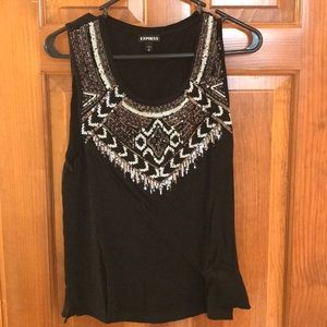 Express - black sequin top